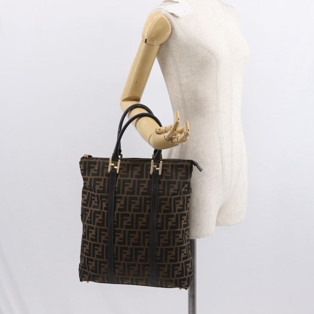 Fendi Zucca Tote Bag Canvas Black Canvas Tote Bag Bag