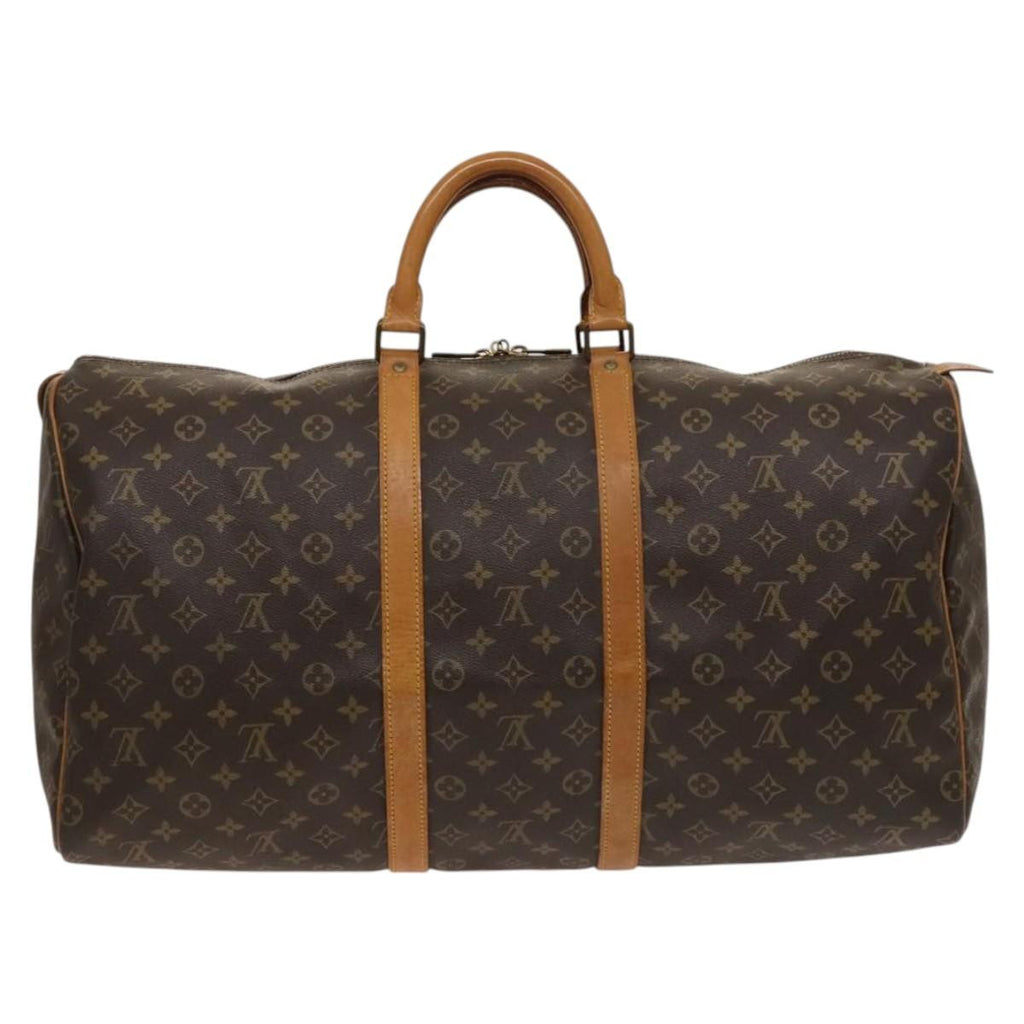 Louis Vuitton Keepall Bag Monogram Canvas Brown Canvas Travel Bag