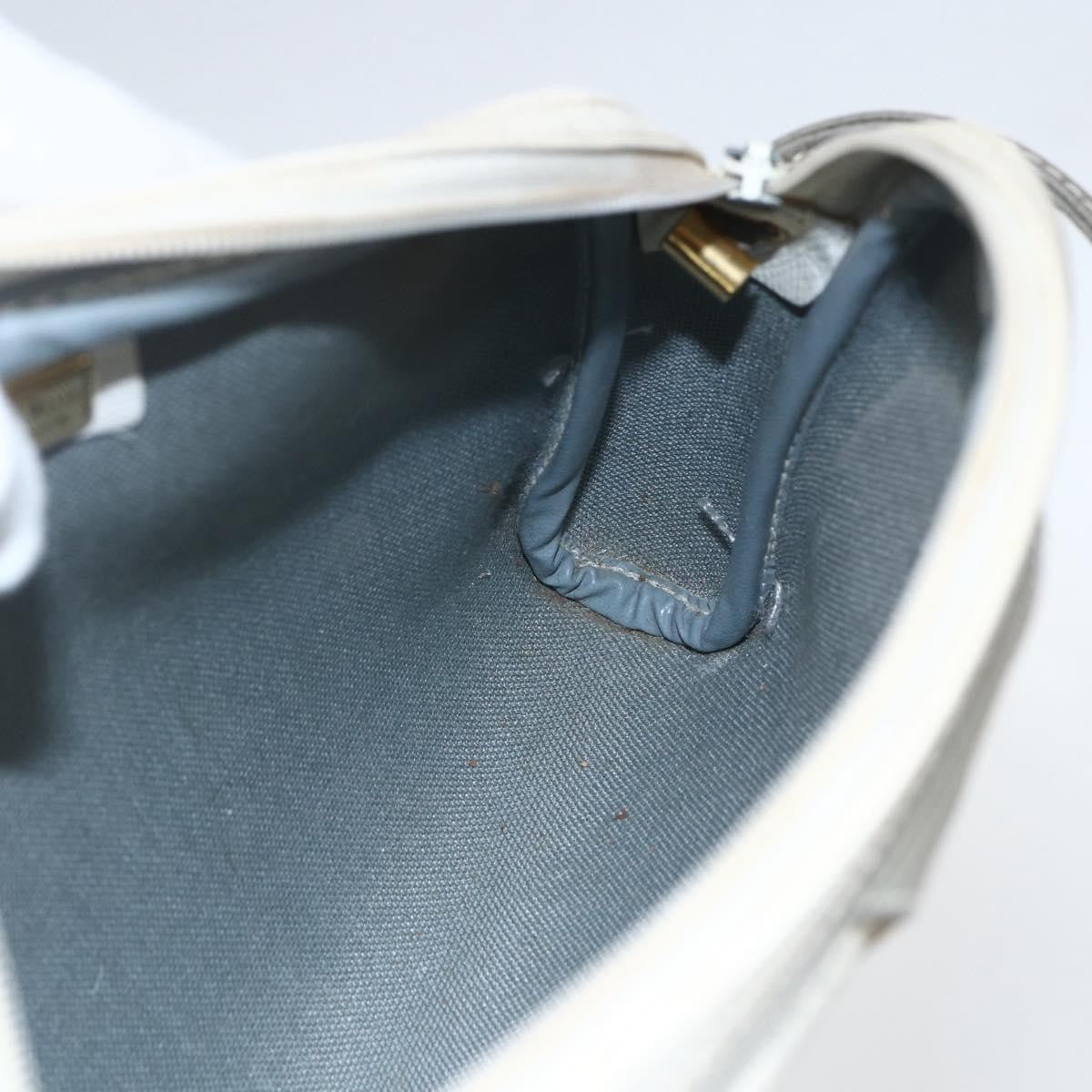 Christian Dior Vintage Honeycomb Shoulder Bag Canvas And Leather White Canvas Shoulder Bag Bag (Pre-Owned)
