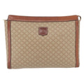 Celine Macadam Pochette Canvas And Leather Beige Canvas Clutche & Pouche Bag