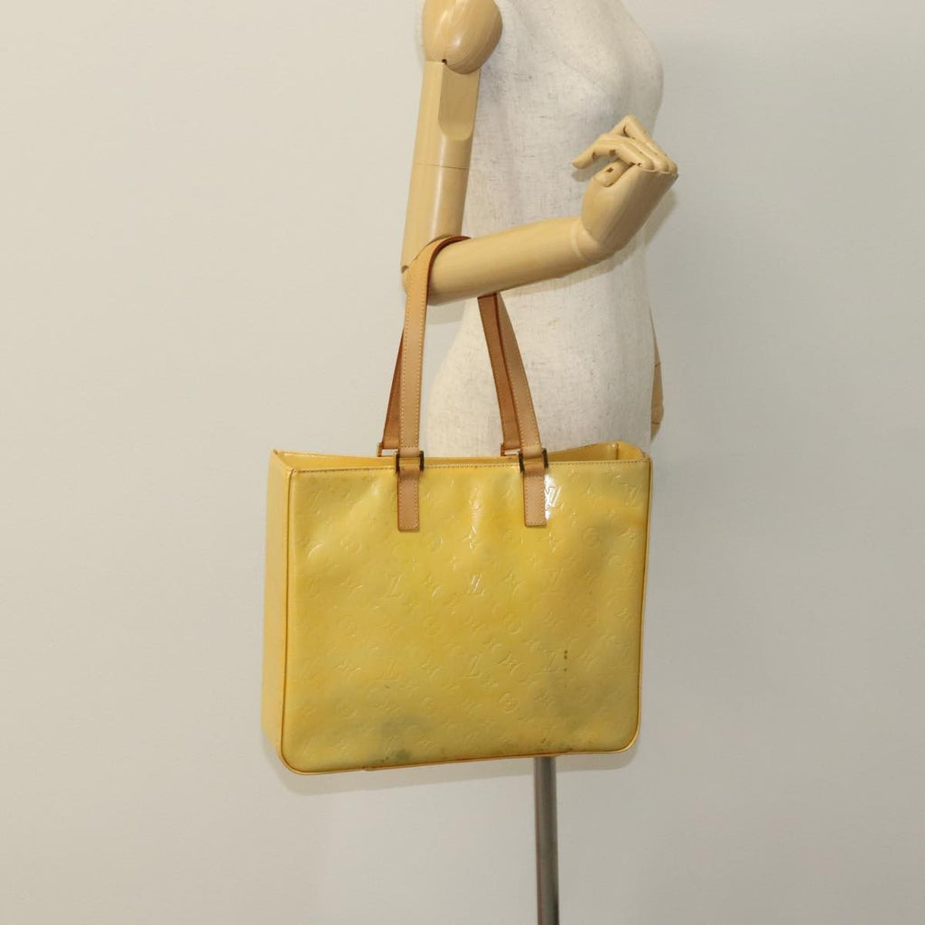 Louis Vuitton Columbus Handbag Monogram Vernis Yellow Patent_Leather Bag