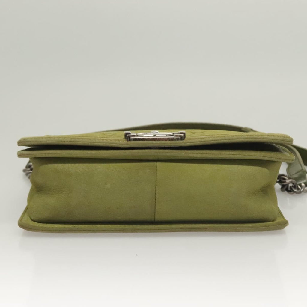Chanel Celtic Boy Flap Bag Suede Green Suede Shoulder Bag Bag