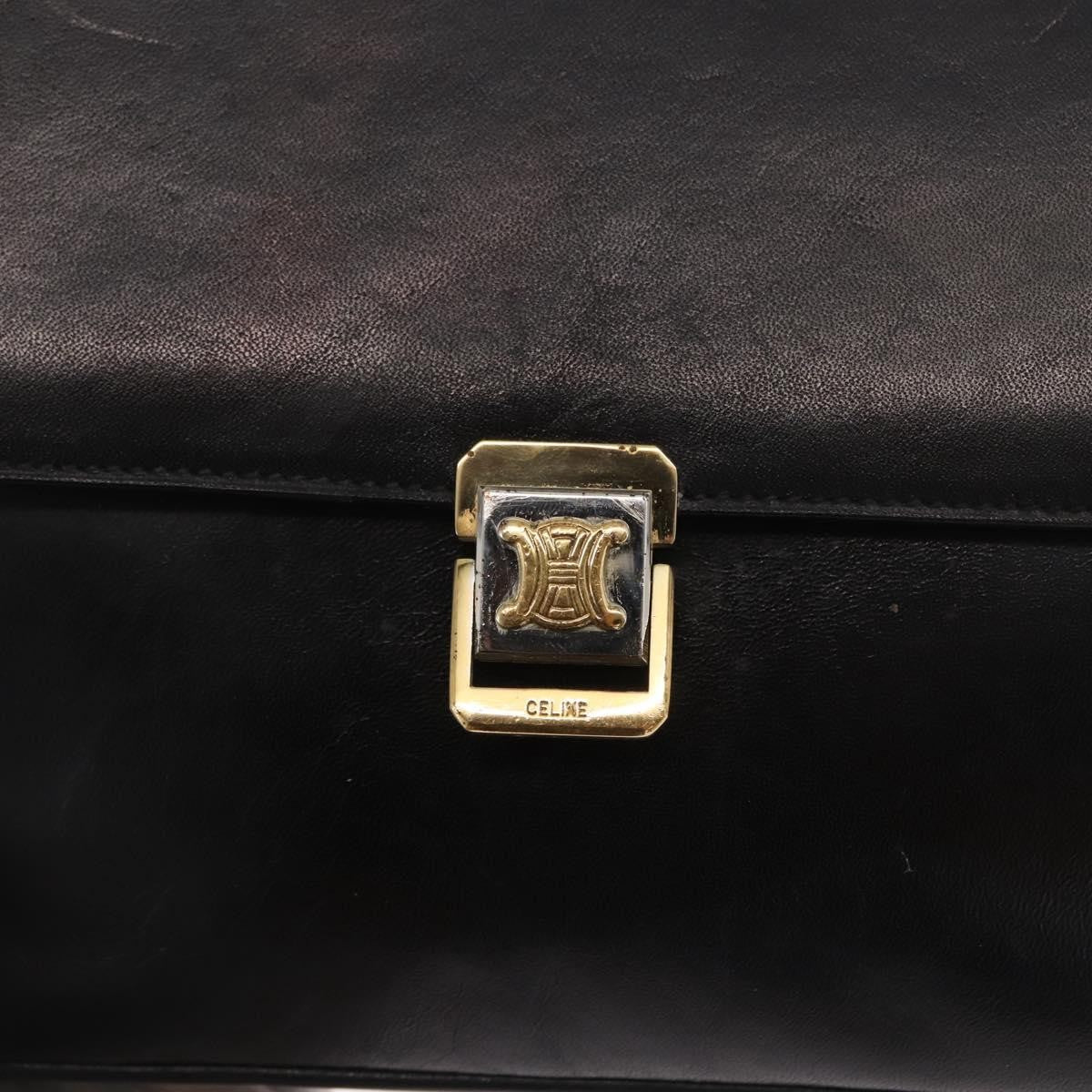Celine Handbag Leather Black Leather Handbag