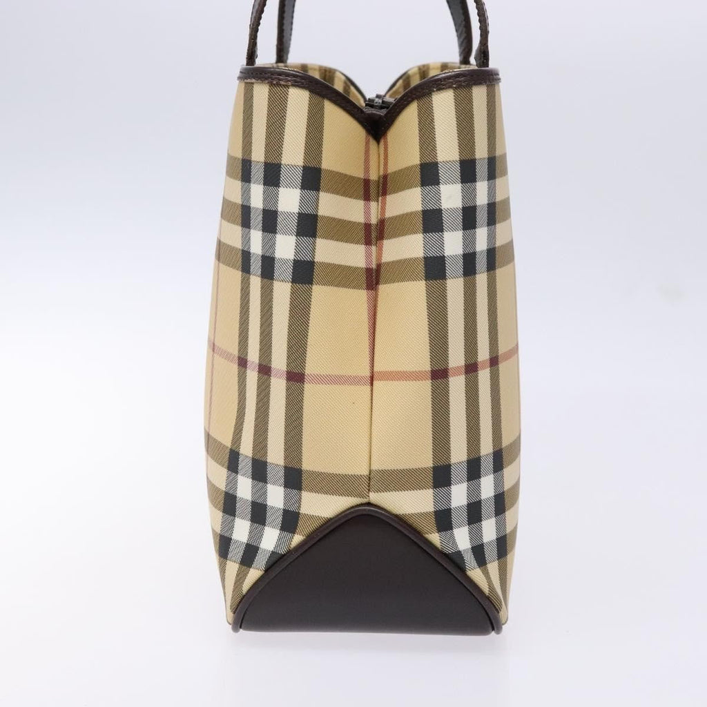 Burberry Vintage Tote Vintage Check Coated Canvas Beige Canvas Tote Bag