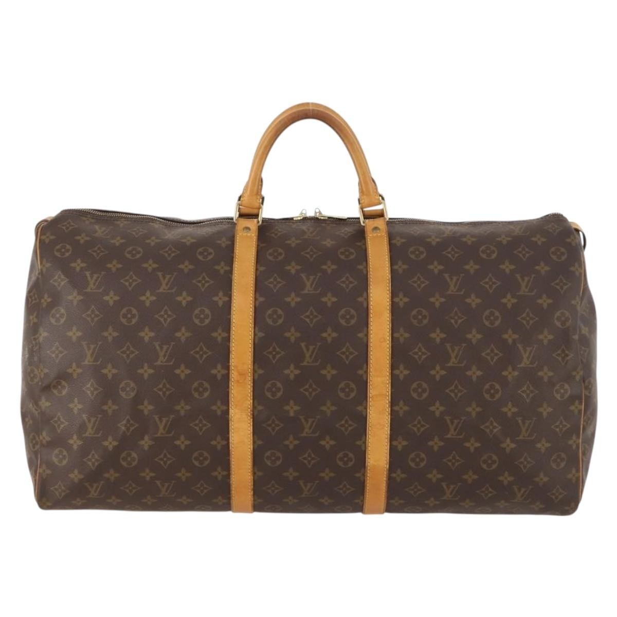 Louis Vuitton Keepall Bag Monogram Canvas Brown Canvas Travel Bag