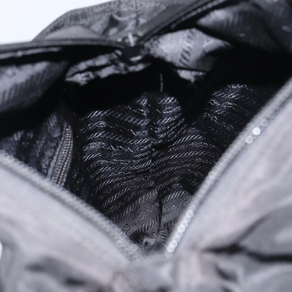 Prada Vintage Zip Tote Tessuto Black Nylon Tote Bag Bag