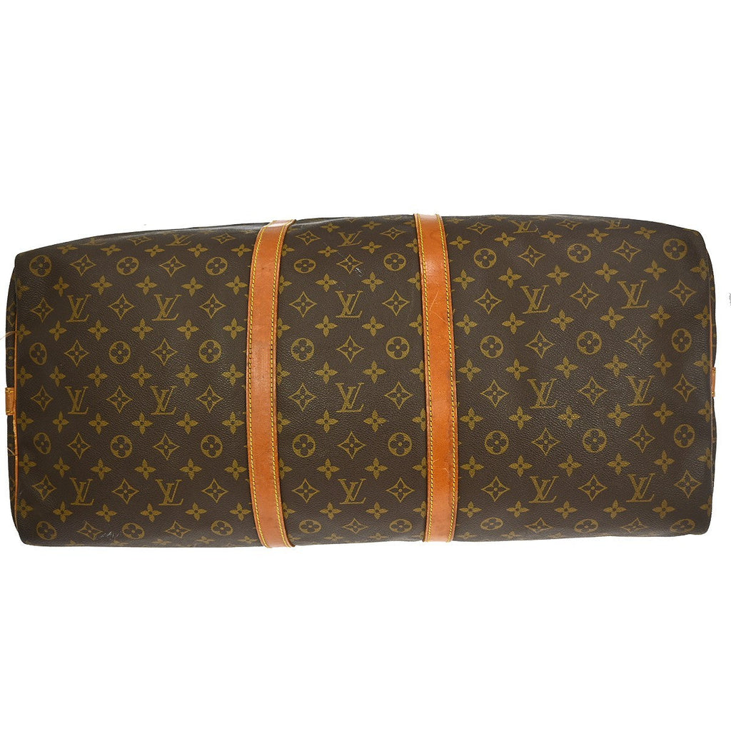 Louis Vuitton Keepall Bandouliere Bag Monogram Canvas Brown Canvas Travel Bag