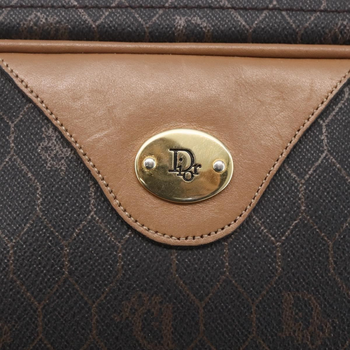 Christian Dior Vintage Honeycomb Shoulder Bag Canvas Black Canvas Shoulder Bag Bag (Pre-Owned)