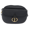 Christian Dior Vintage Shoulder Bag Leather Navy Leather Shoulder Bag Bag (Pre-Owned)