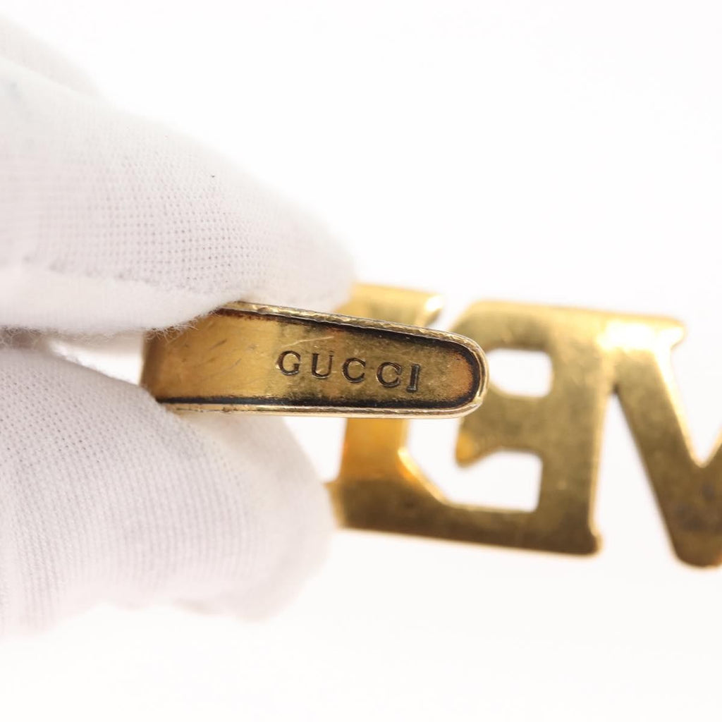 Gucci Loved Palm Cuff Ring Crystal Embellished Metal Gold Metal Cufflinks Jewelry (Pre-Owned)