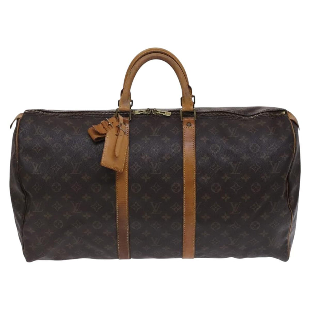 Louis Vuitton Keepall Bag Monogram Canvas Brown Canvas Travel Bag