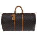 Louis Vuitton Keepall Bag Monogram Canvas Brown Canvas Travel Bag