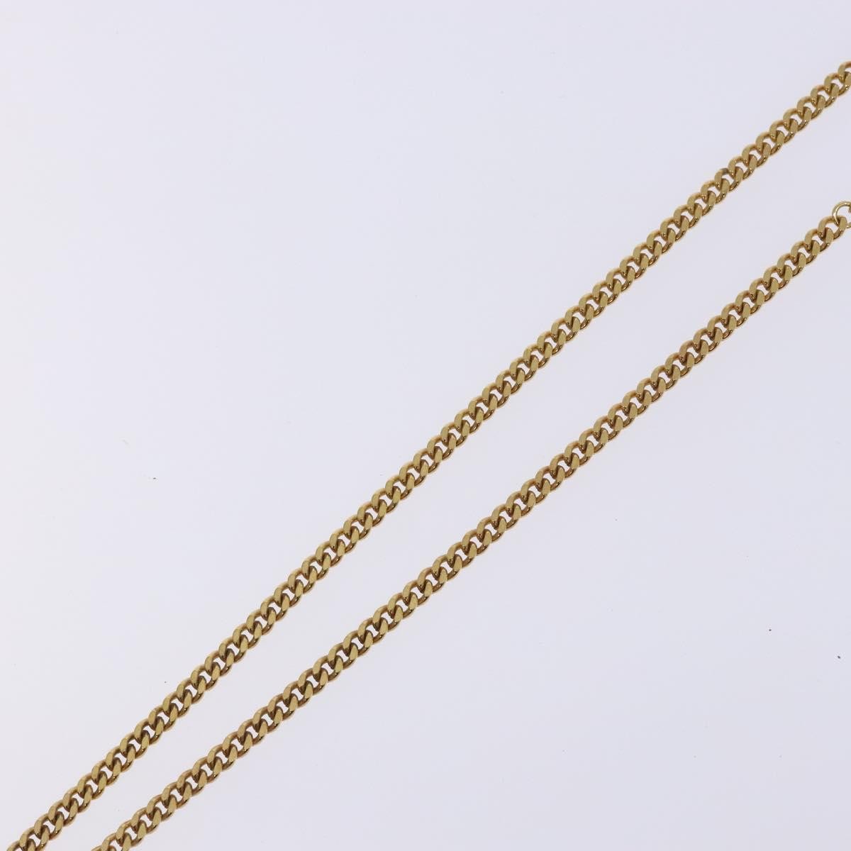 Christian Dior Cd Pendant Necklace Gold-Plated Gold Metal Jewelry (Pre-Owned)