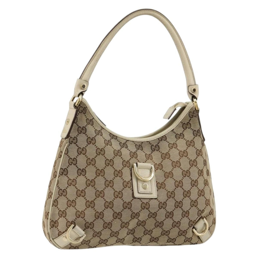 Gucci Abbey Shoulder Bag Gg Canvas Beige Canvas Shoulder Bag Bag (Pre-Owned)