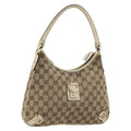 Gucci Abbey Shoulder Bag Gg Canvas Beige Canvas Shoulder Bag Bag (Pre-Owned)