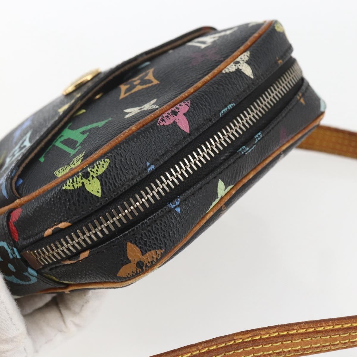 Louis Vuitton Rift Handbag Monogram Multicolor Black Canvas Shoulder Bag