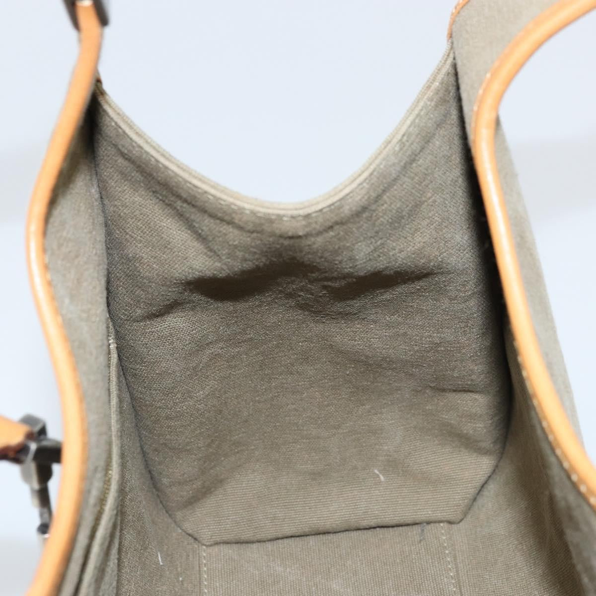 Gucci Vintage Jackie Handbag Canvas Beige Canvas Handbag (Pre-Owned)