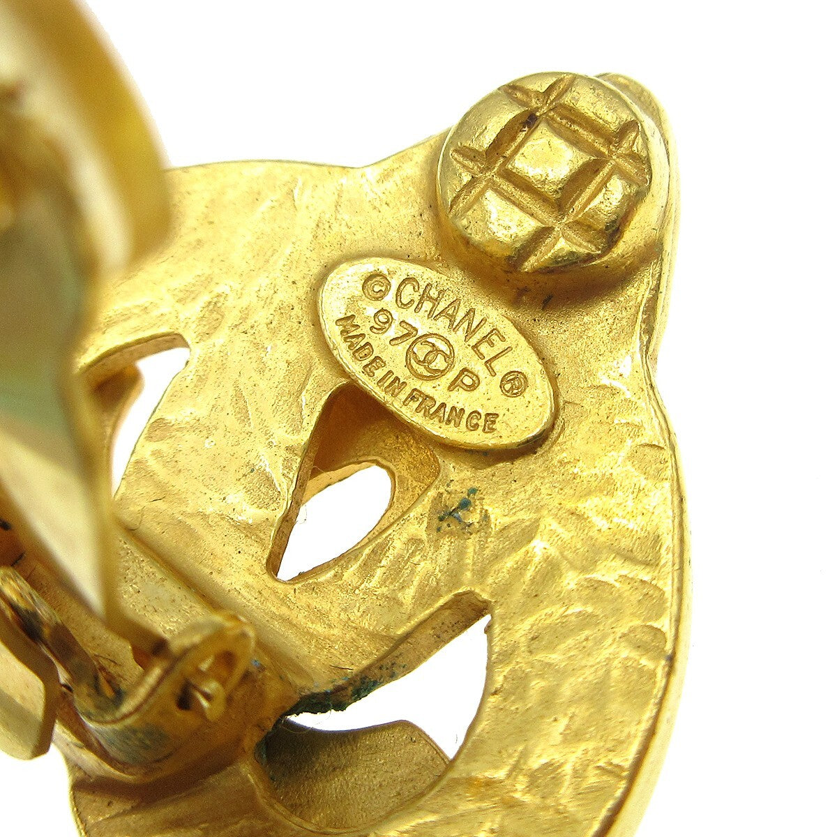 Chanel Cc Logo Heart Gold-Plated Gold Gold_Plated Earrings Jewelry