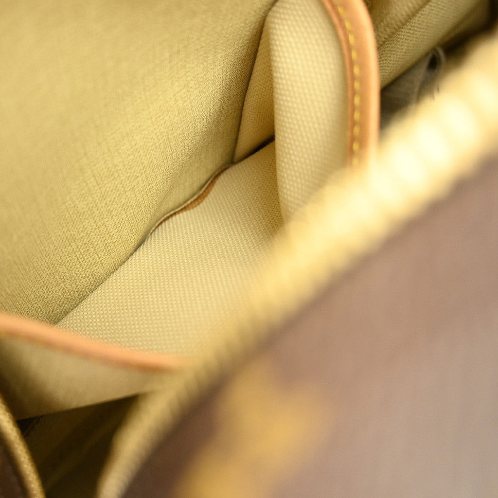 Louis Vuitton Deauville Handbag Monogram Canvas Brown Canvas Handbag