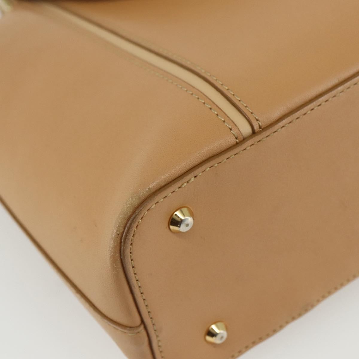 Burberry Vintage Handbag Leather Beige Leather Handbag