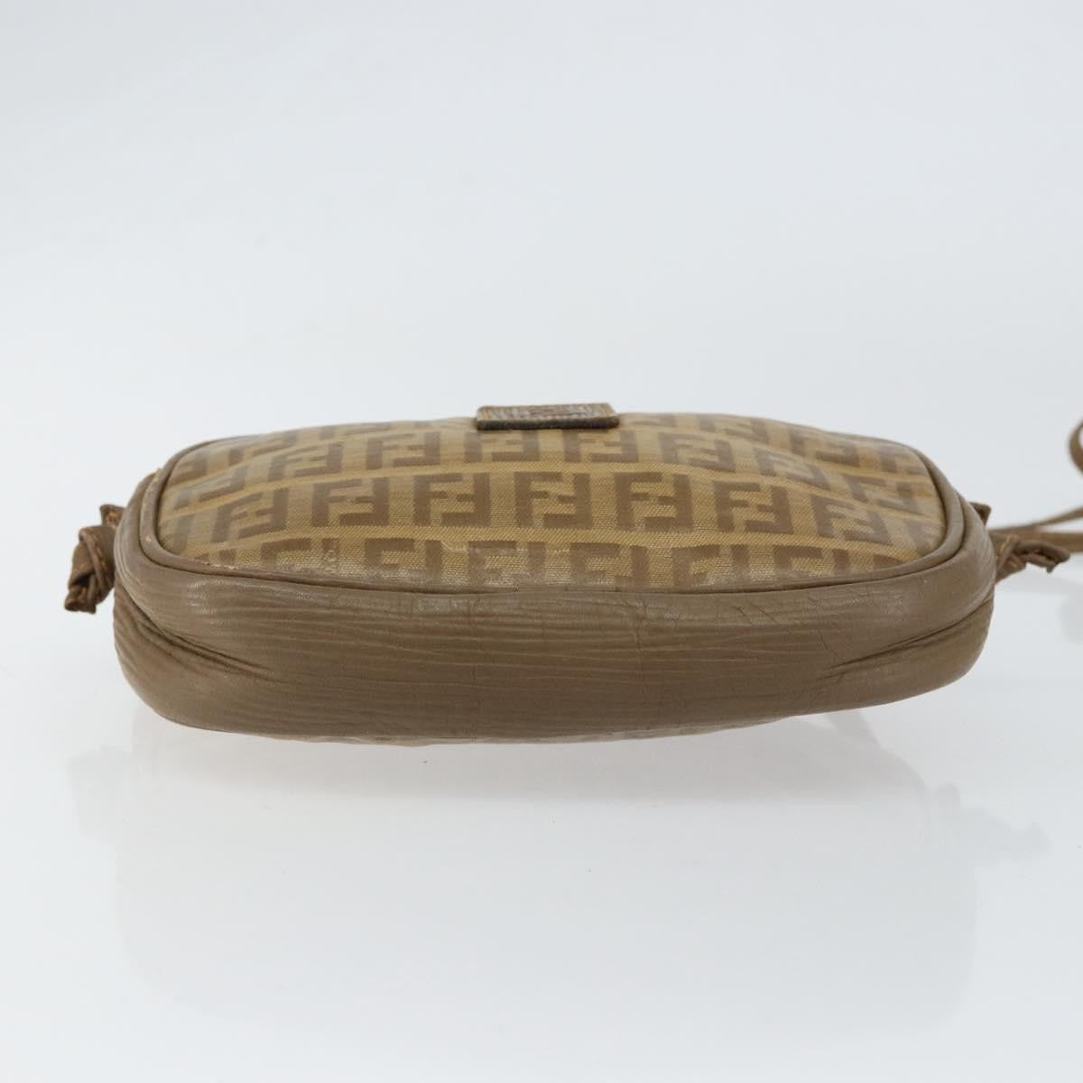 Fendi Zucchino Canvas Beige Canvas Shoulder Bag Bag