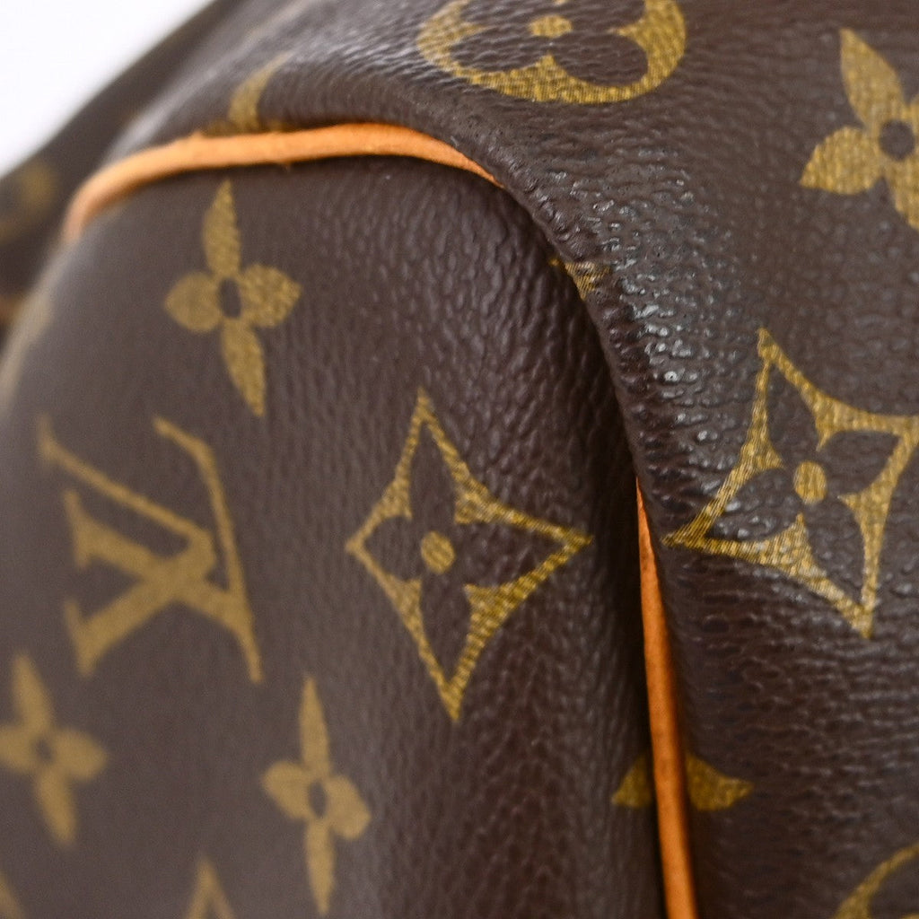 Louis Vuitton Keepall Bandouliere Bag Monogram Canvas Brown Canvas Handbag