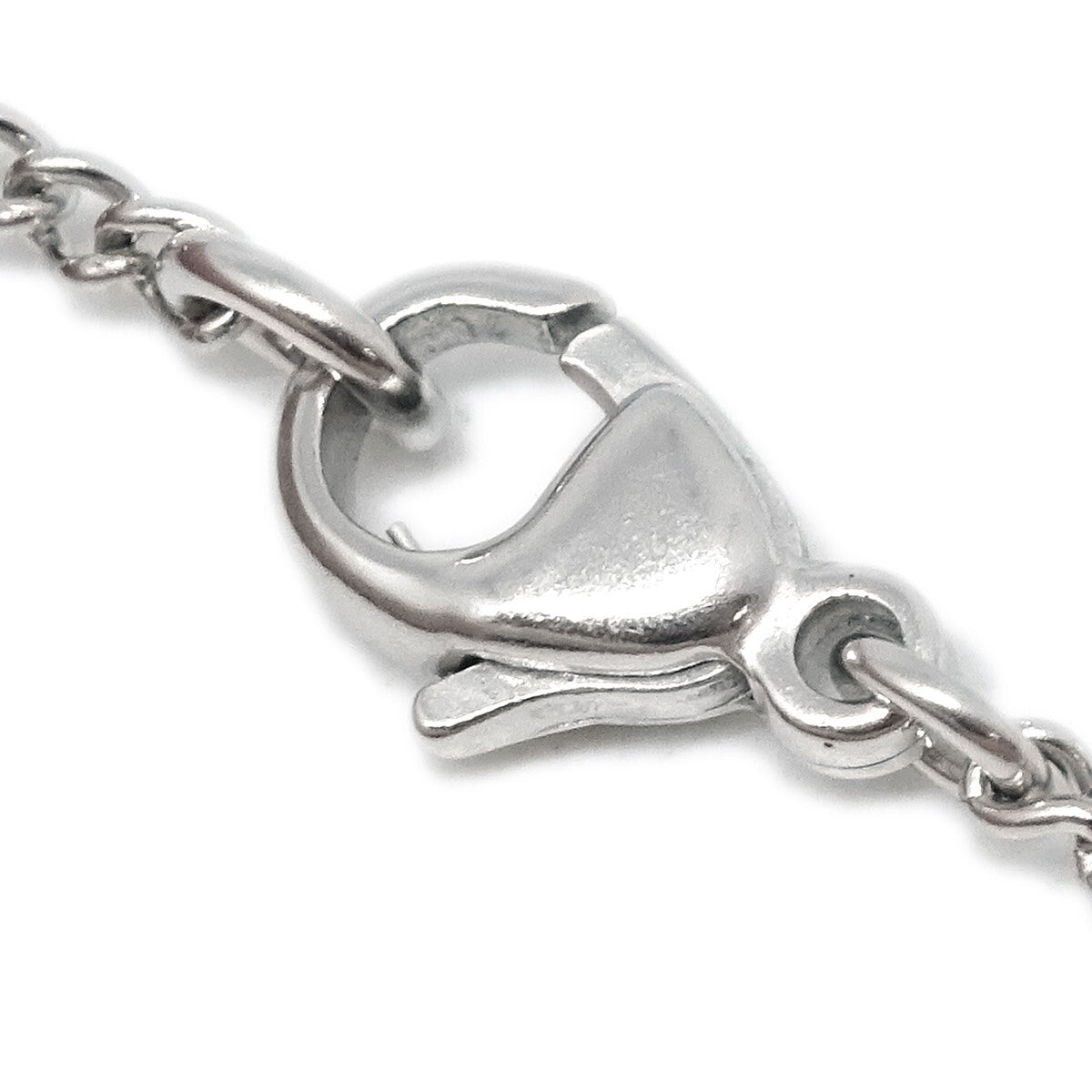 Chanel Cc Logo Pendant Necklace Metal Silver Silver_Plated Necklace Jewelry