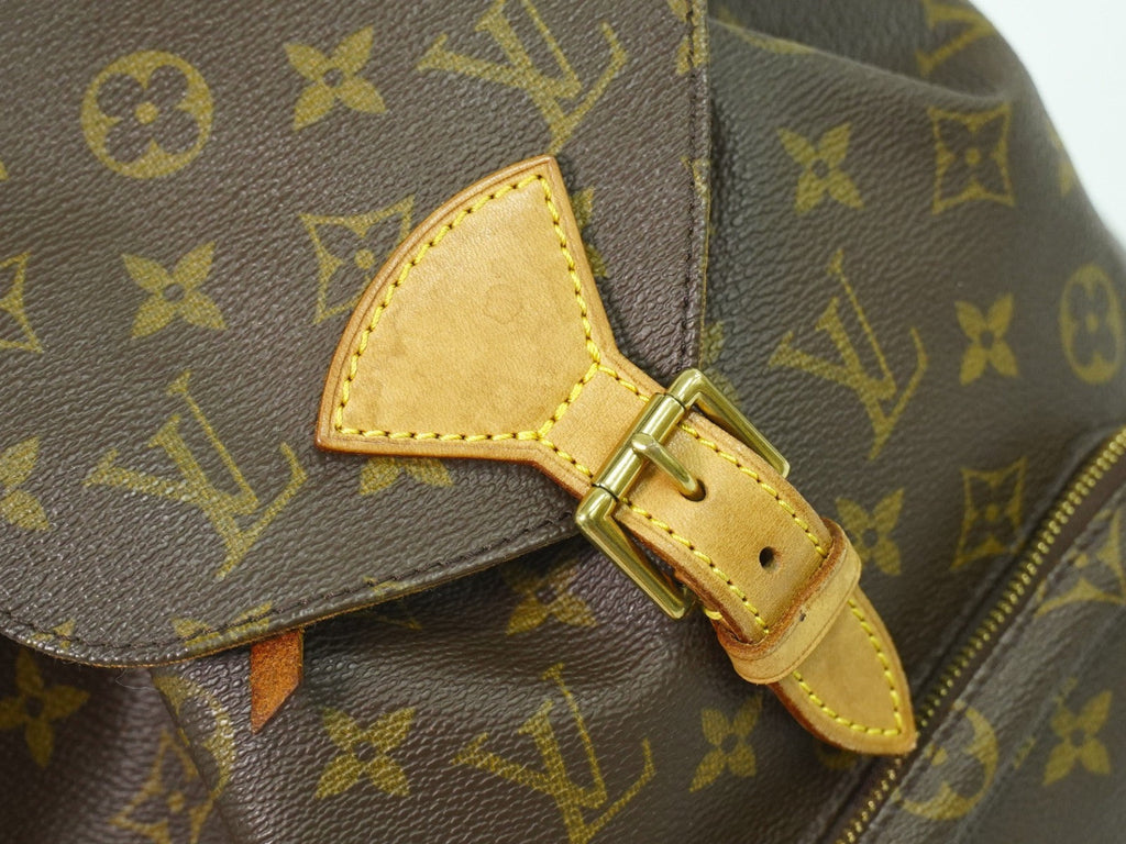 Louis Vuitton Vintage Montsouris Backpack Monogram Canvas Brown Canvas Backpack Bag