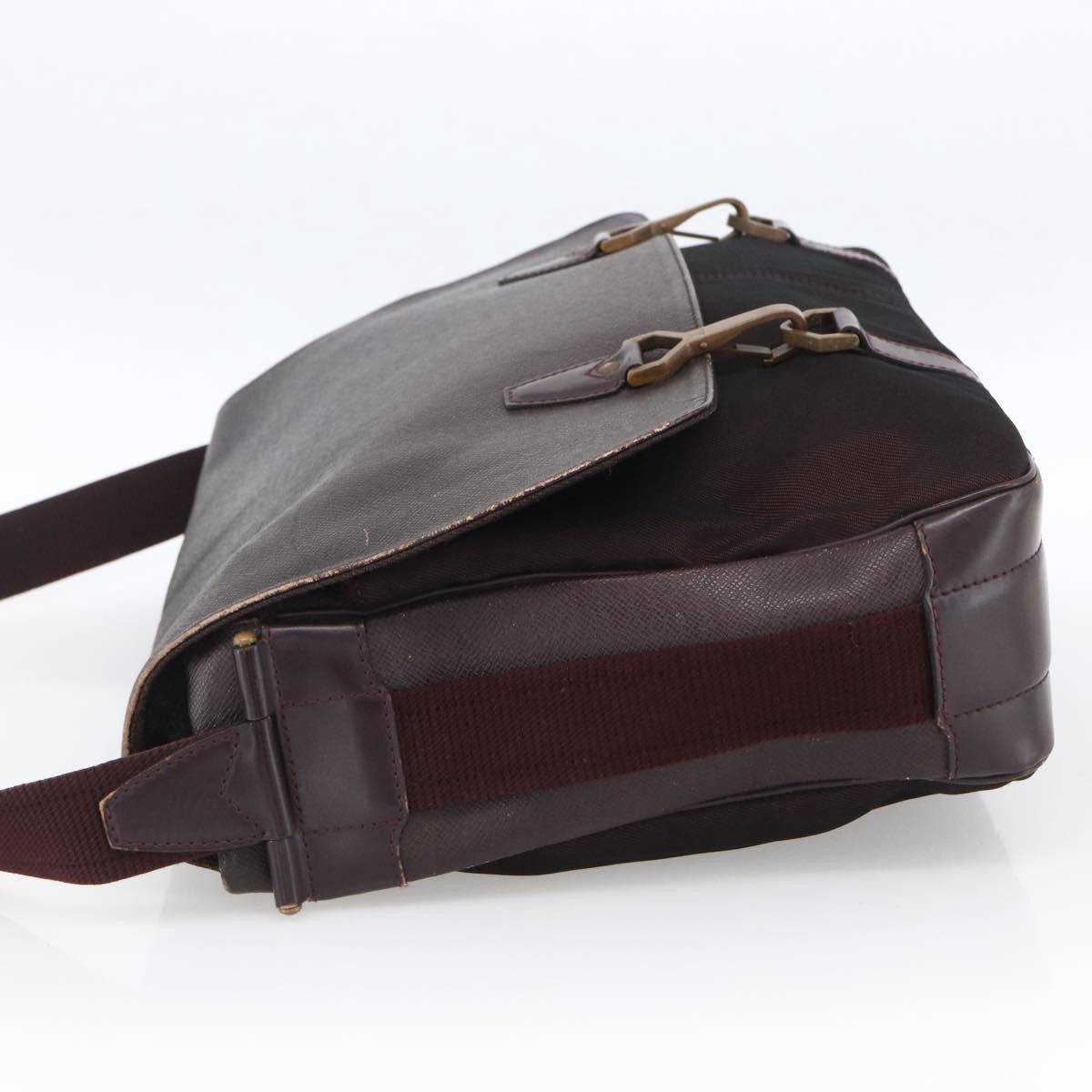 Louis Vuitton Dersou Bag Taiga Leather And Canvas Brown Leather Shoulder Bag