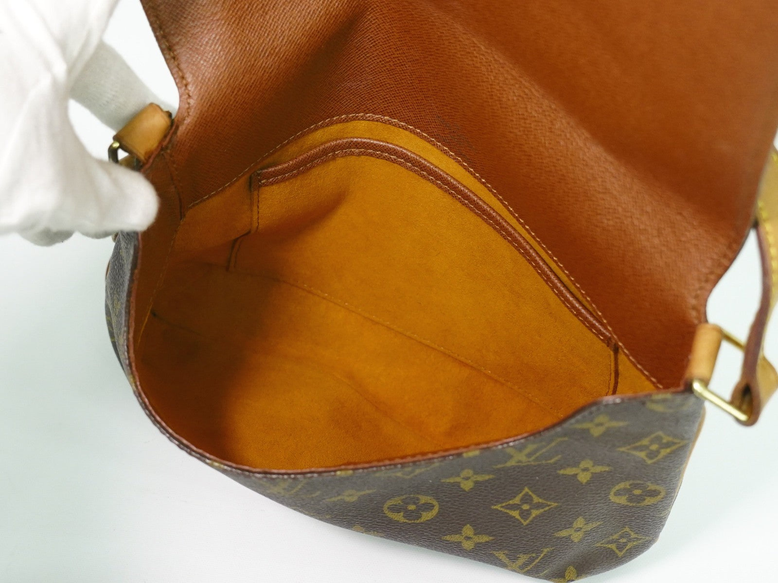 Louis Vuitton Musette Tango Handbag Monogram Canvas Brown Canvas Shoulder Bag