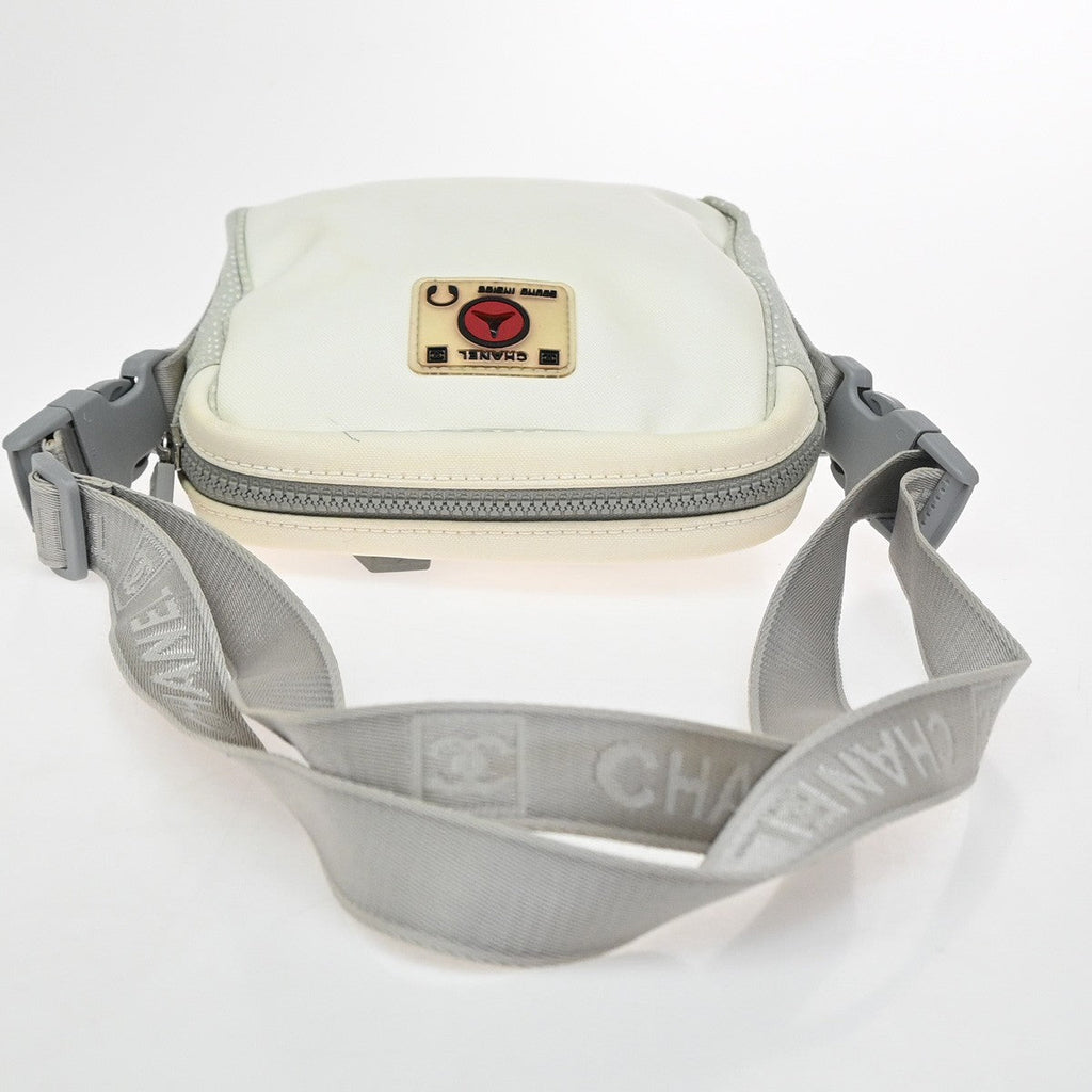Chanel Travel Line Crossbody Bag Nylon White Nylon Shoulder Bag Bag
