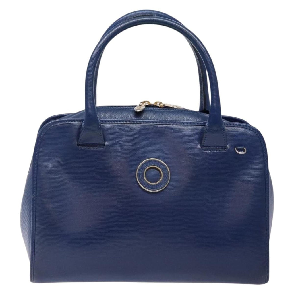 Celine Circle Logo Handbag Leather Blue Leather Bag