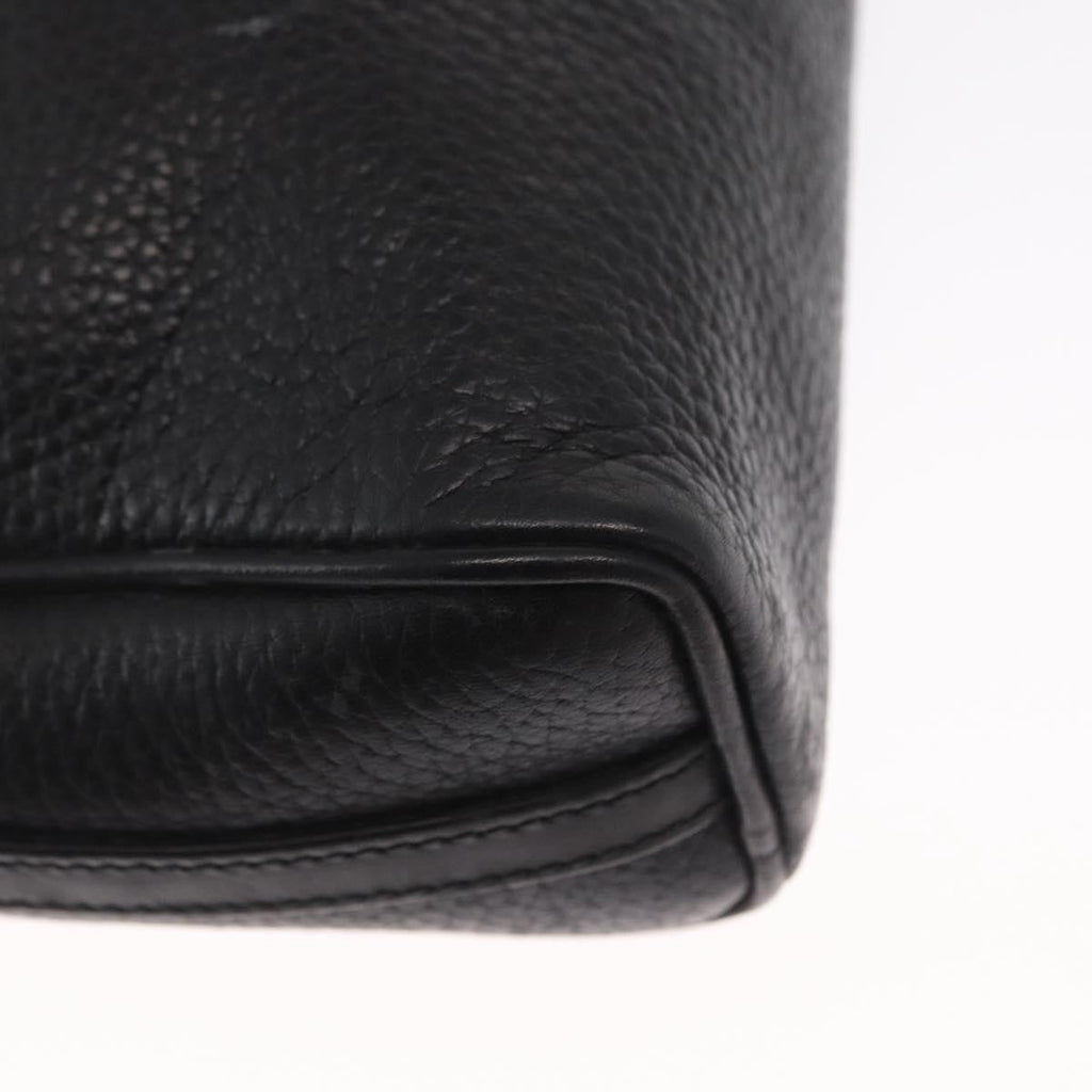 Gucci Vintage Shoulder Bag Leather Black Leather Shoulder Bag Bag (Pre-Owned)