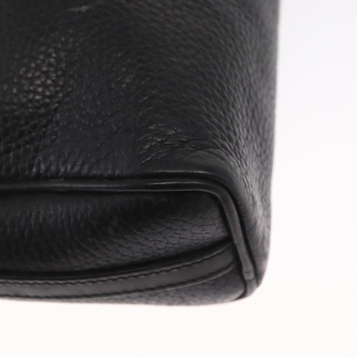 Gucci Vintage Shoulder Bag Leather Black Leather Shoulder Bag Bag (Pre-Owned)