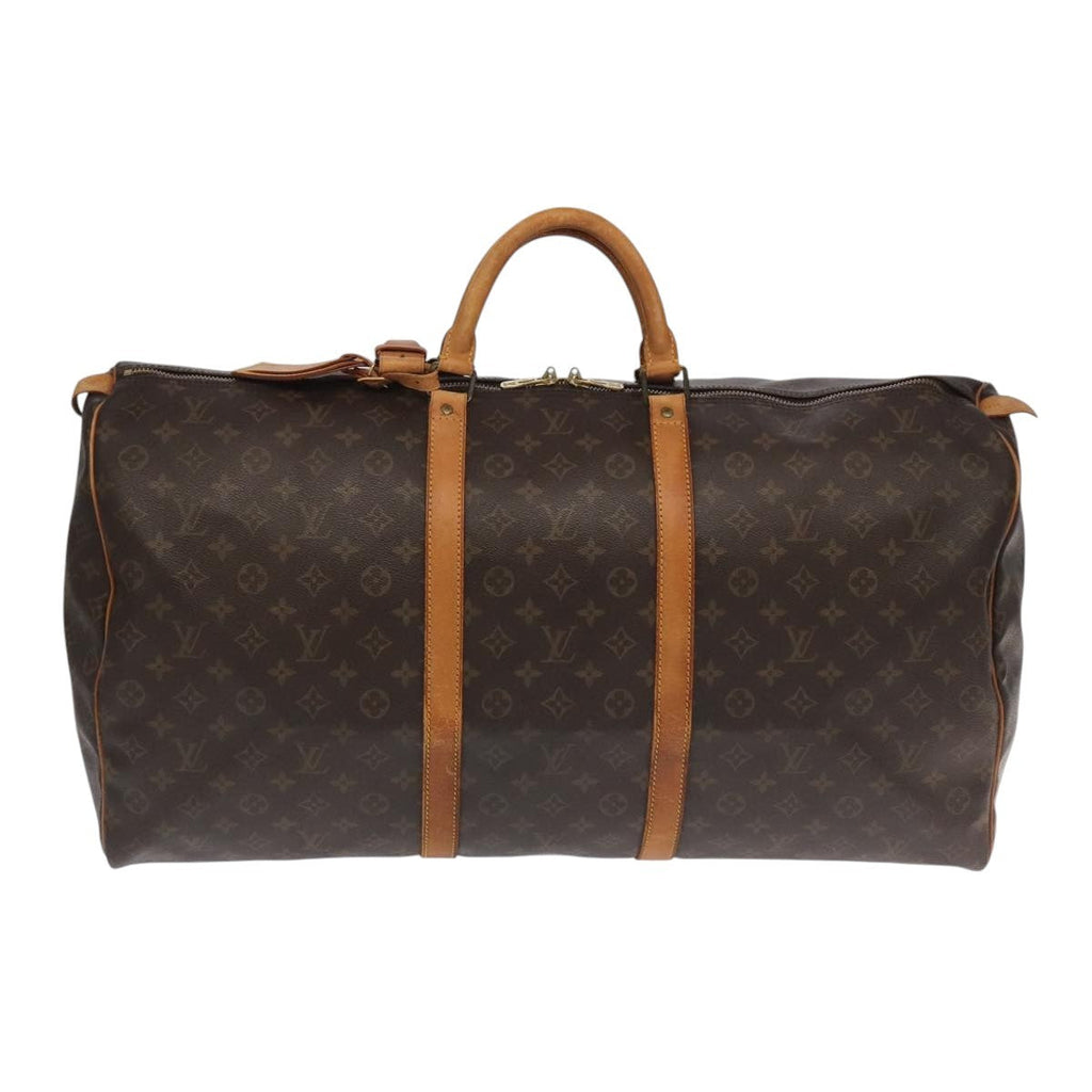 Louis Vuitton Keepall Bag Monogram Canvas Brown Canvas Travel Bag