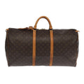 Louis Vuitton Keepall Bag Monogram Canvas Brown Canvas Travel Bag