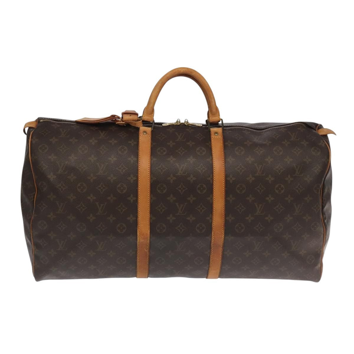 Louis Vuitton Keepall Bag Monogram Canvas Brown Canvas Travel Bag