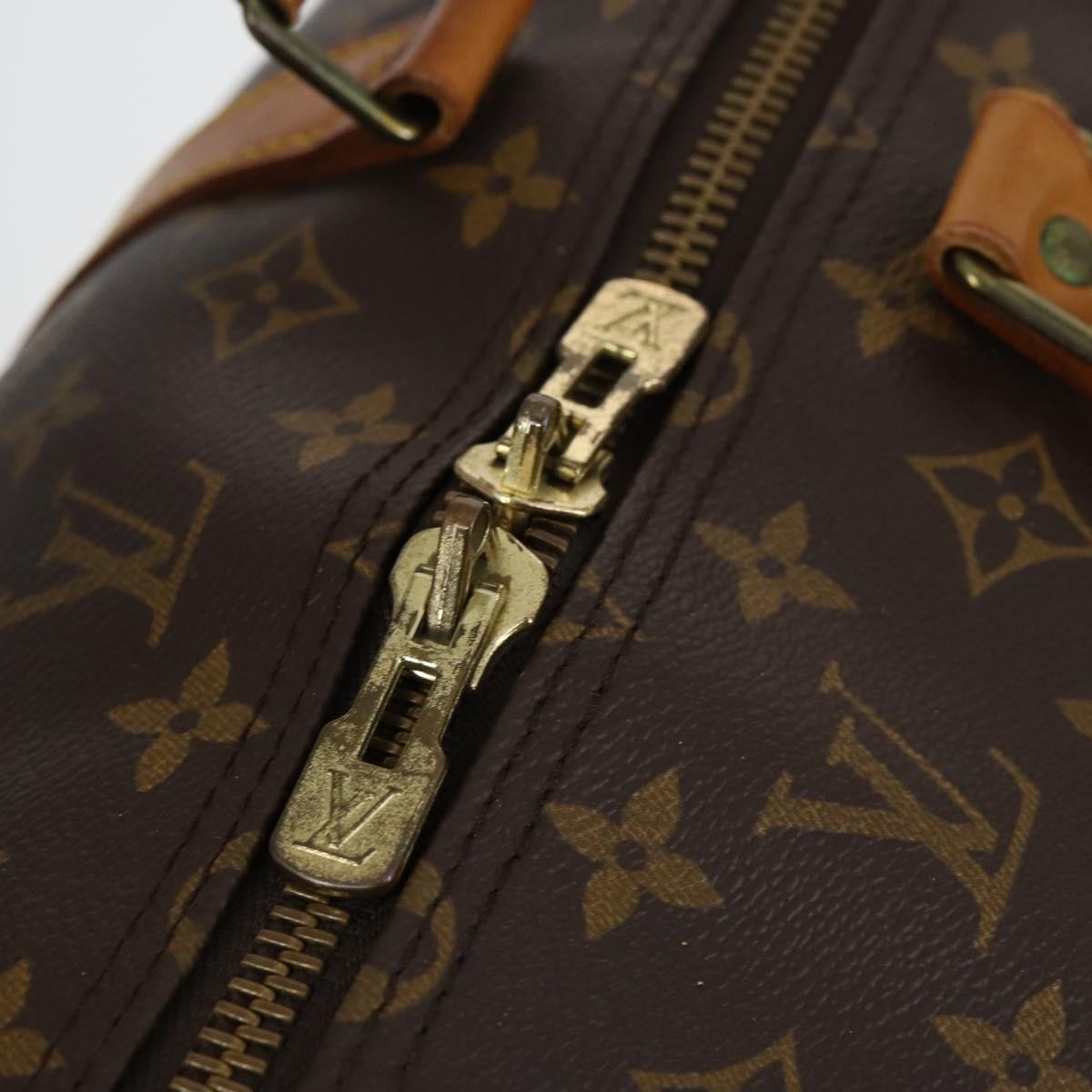Louis Vuitton Keepall Bandouliere Bag Monogram Canvas Brown Canvas Travel Bag