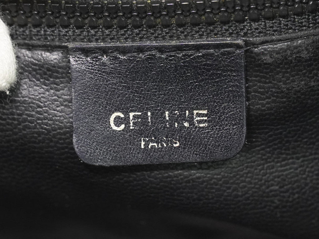 Celine Bucket Sangle Black And Brown Leather Black Leather Shoulder Bag Bag