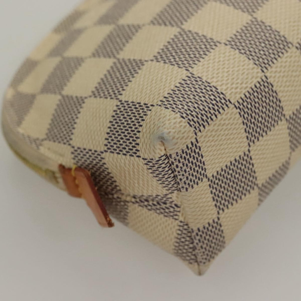 Louis Vuitton Cosmetic Pouch Damier White Canvas Bag