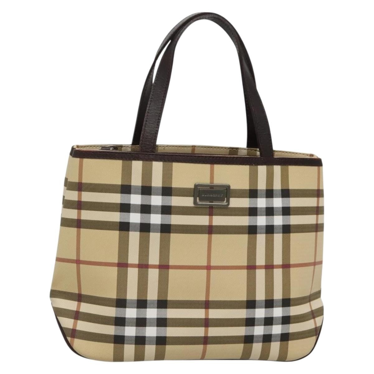 Burberry Nova Check Handbag Nova Check Canvas Beige Canvas Handbag