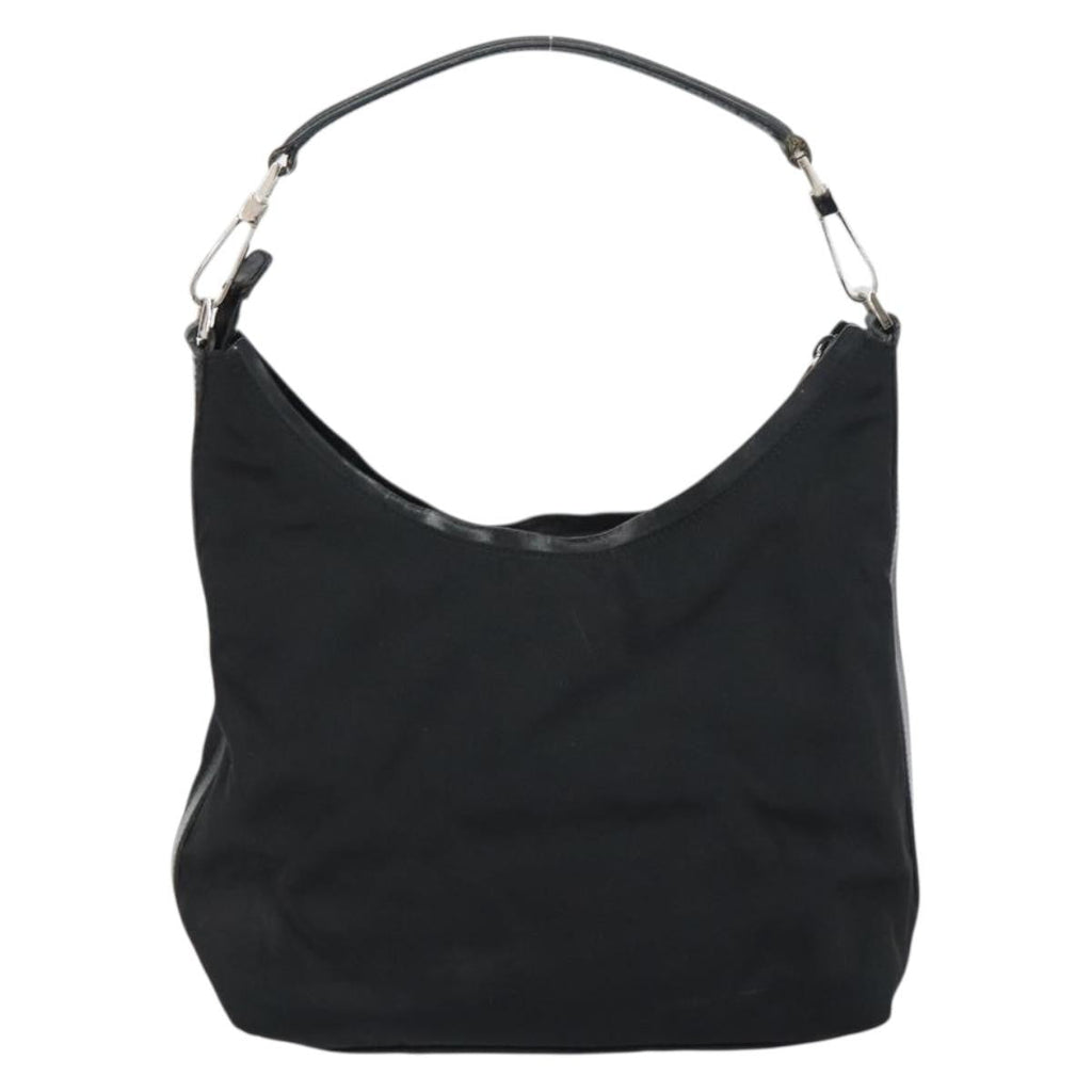Gucci Zip Hobo Nylon Black Nylon Handbag (Pre-Owned)