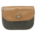 Christian Dior Vintage Honeycomb Flap Crossbody Bag Canvas And Leather Khaki Canvas Shoulder Bag Bag (Pre-Owned)