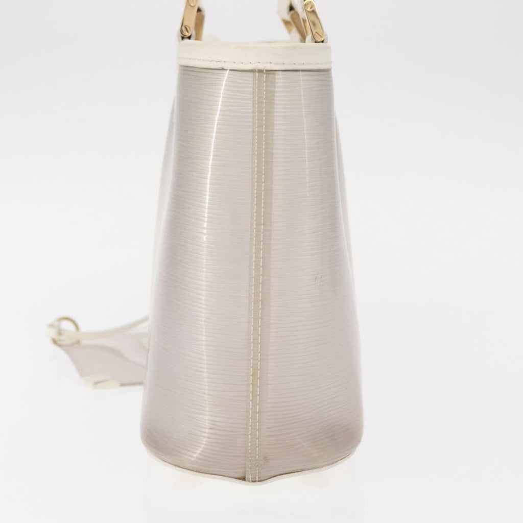 Louis Vuitton Plage Lagoon Bay Handbag Vinyl Epi Leather White Leather Handbag