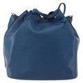 Louis Vuitton Petit Noe Handbag Epi Leather Blue Leather Shoulder Bag