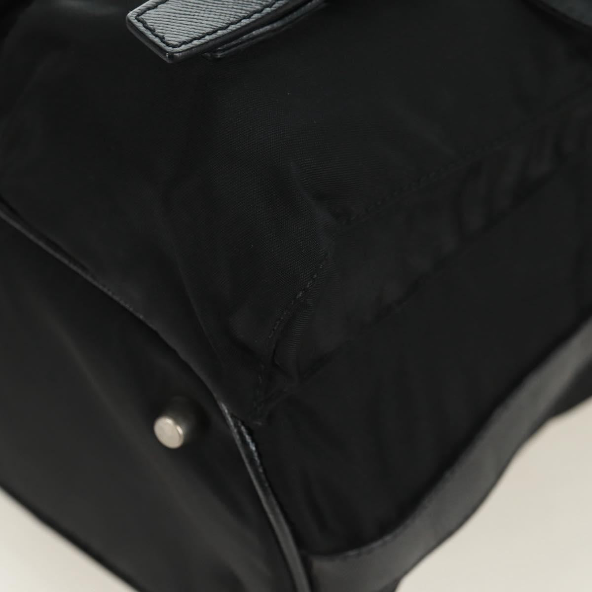 Prada Double Pocket Drawstring Shoulder Bag Tessuto Black Nylon Shoulder Bag Bag