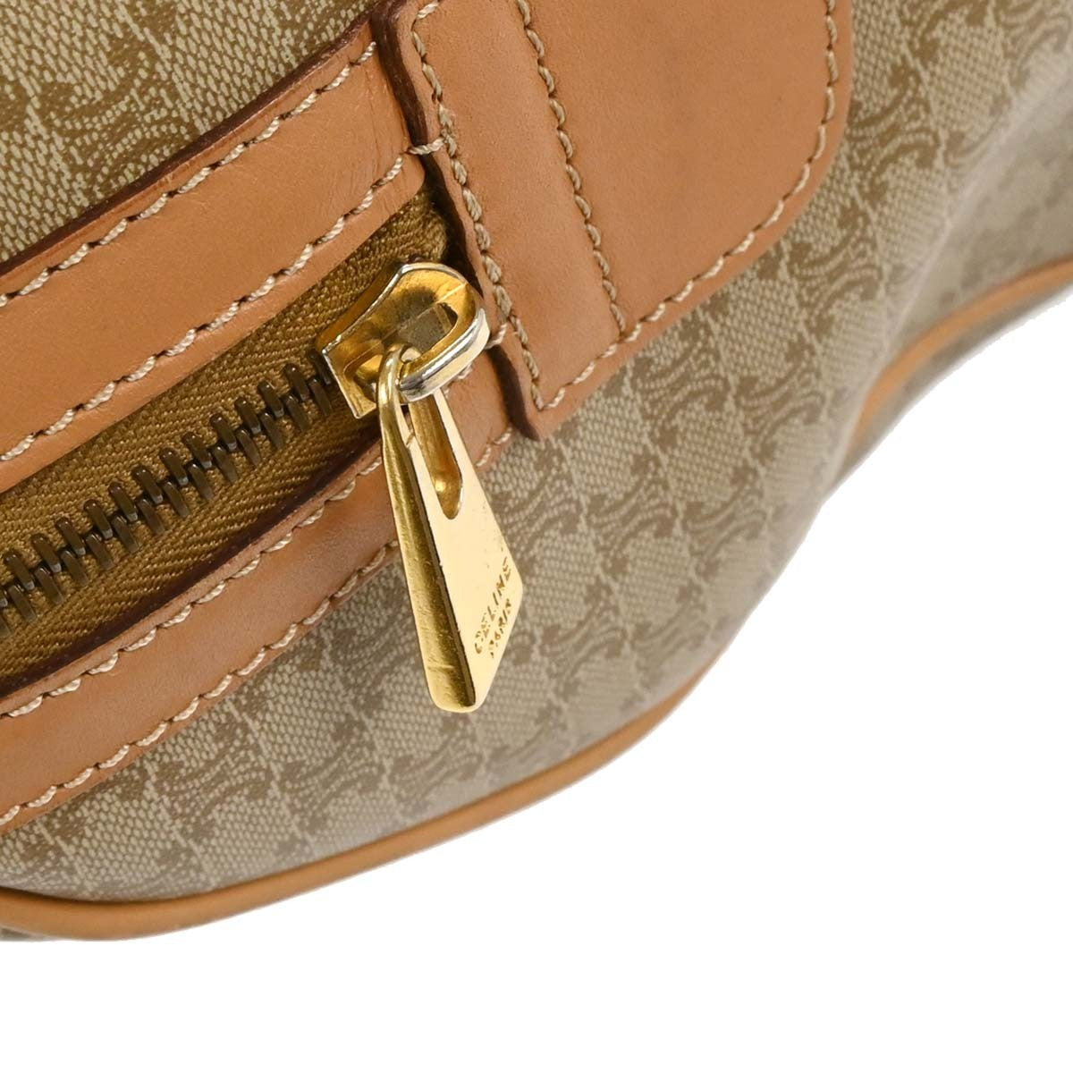 Celine Vintage Duffle Bag Canvas And Leather Beige Pvc Travel Bag Bag