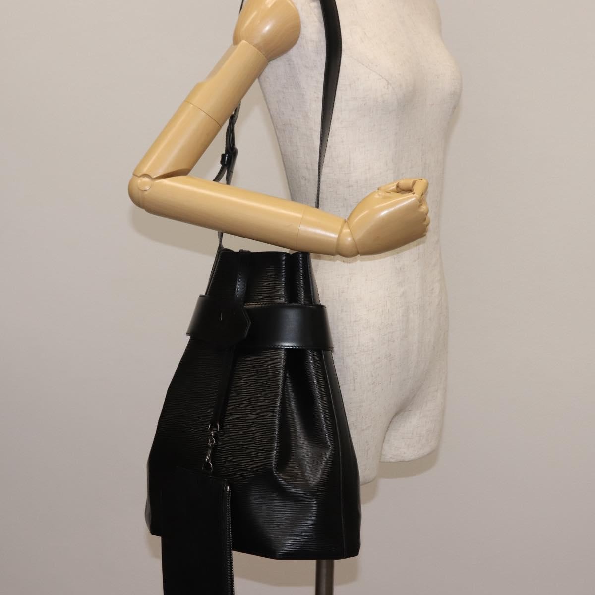 Louis Vuitton Vintage Sac D'epaule Handbag Epi Leather Black Leather Bag