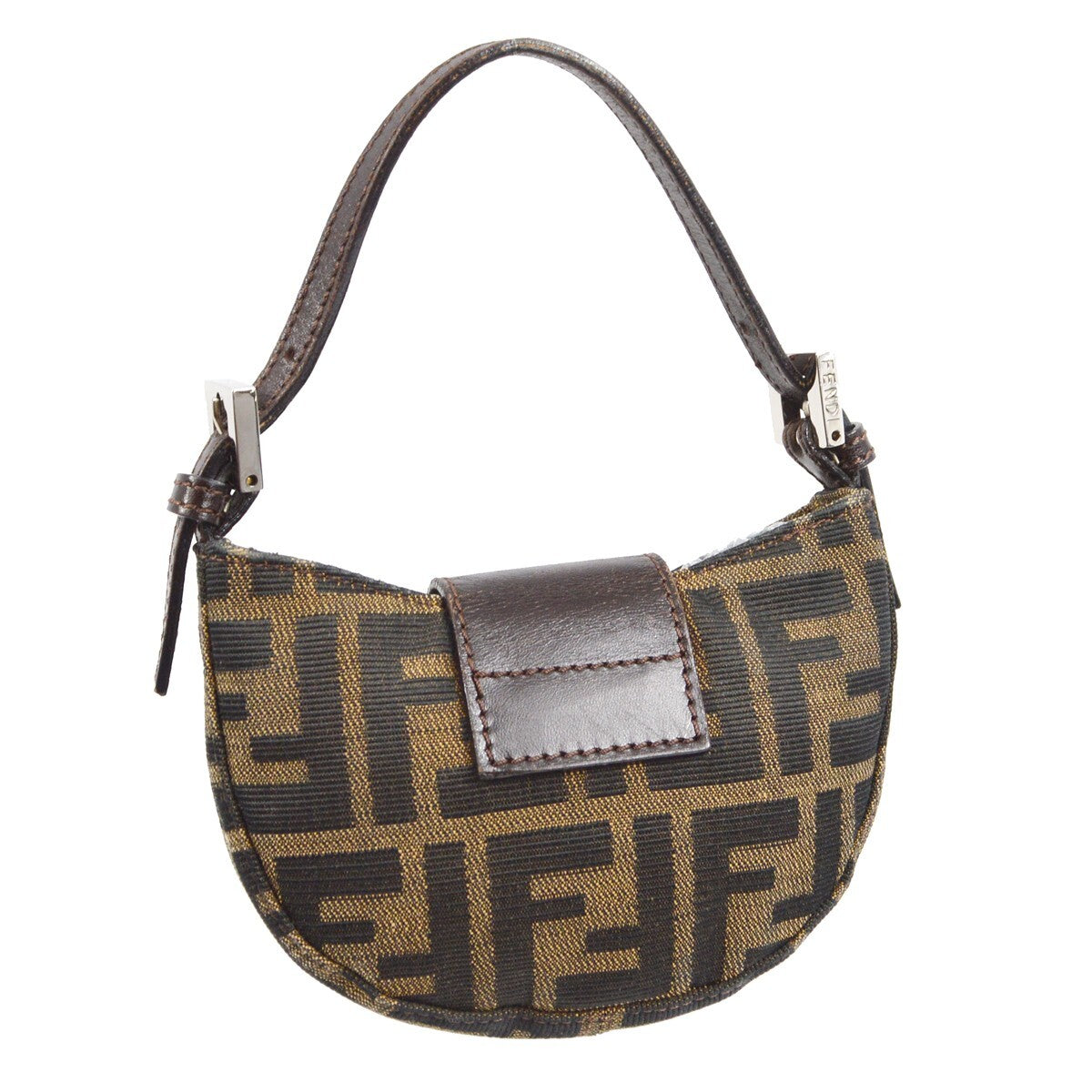 Fendi Cookie Hobo Zucca Canvas Brown Canvas Clutche & Pouche Bag