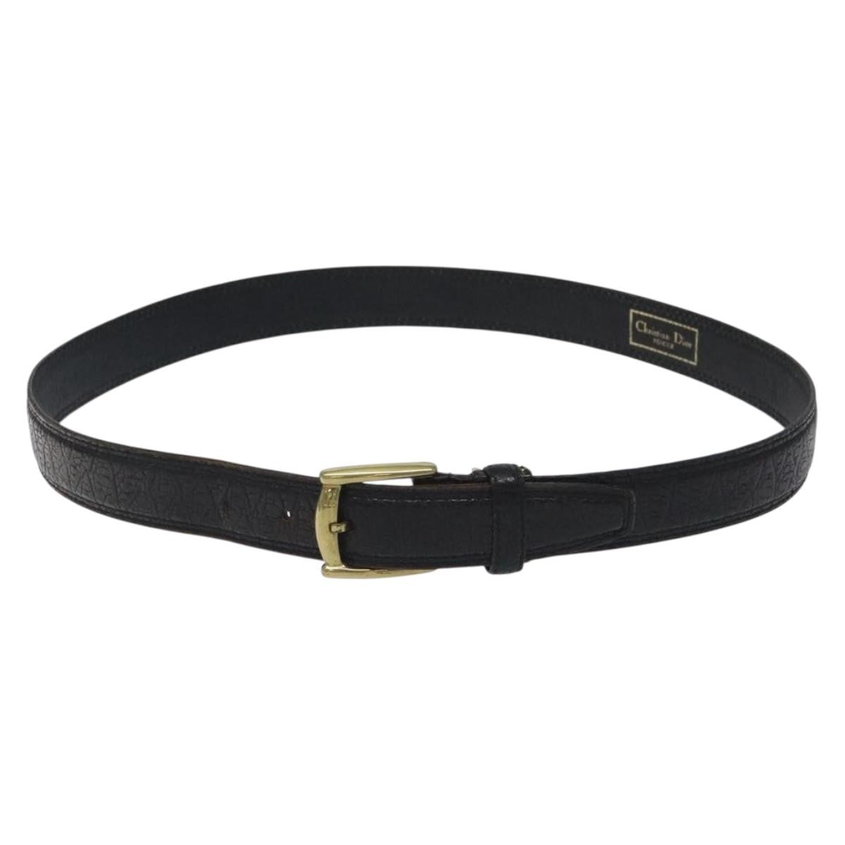 Christian Dior Vintage Oversized Belt Metal And Leather Black Leather Belts Accessory (Pre-Owned)